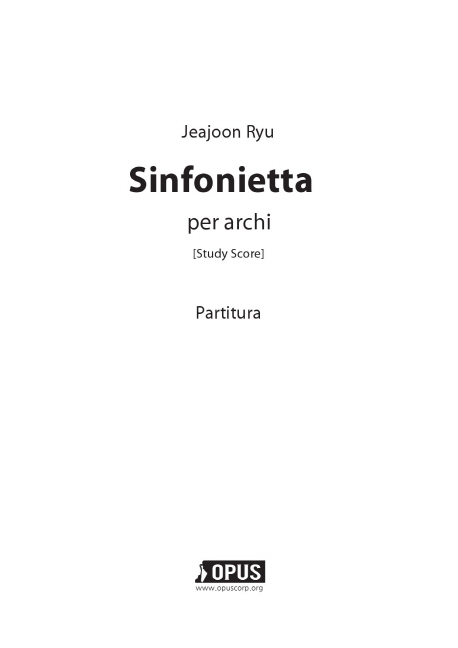 Sinfonietta per archi(Study Score)