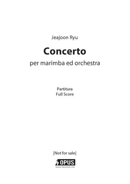 Concerto per marimba e orchestra (Study Score)
