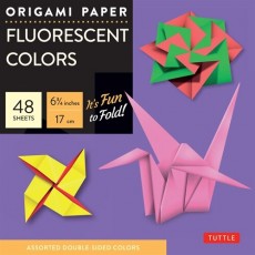 Origami Paper - Fluorescent Colors - 6 3/4 - 48 Sheets: Tuttle Origami Paper: High-Quality Origami Sheets Printed with 6 Different Colors: Instruction (Loose Leaf)